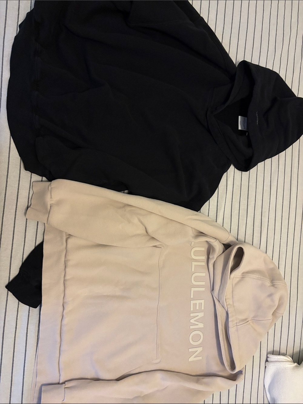 Aritzia mega fleece hoodie & Beige Lululemon hoodie